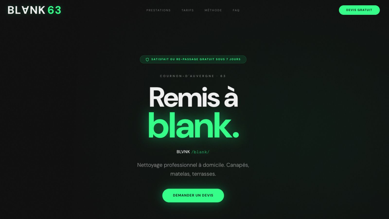 Screenshot du site BLVNK 63